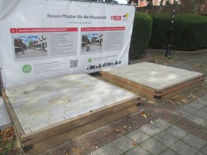 Oh wie fein, Granit solls sein - die neue Pflasterung im Ortskern