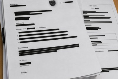 So nicht : Geschwärzte Unterlagen
