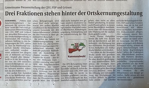 Das hier stand in der WN vom 6.8.2025